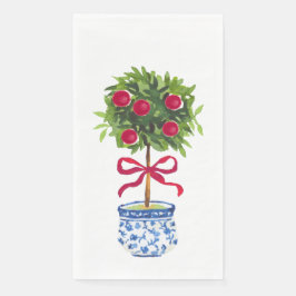 Servilleta De Papel Chinoiserie Topiary Holiday Napkins