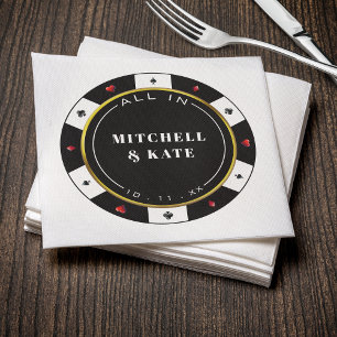 Servilleta De Papel Chip de póquer todo en Boda