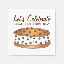 Servilleta De Papel Chipwich Chip de chocolate Cocina helada Sandwich