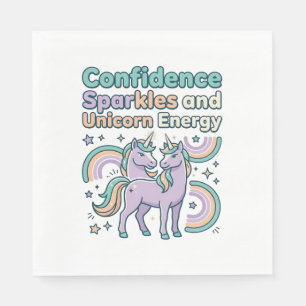 Servilleta De Papel Chispas de Confianza de Unicornio y Energía de Uni
