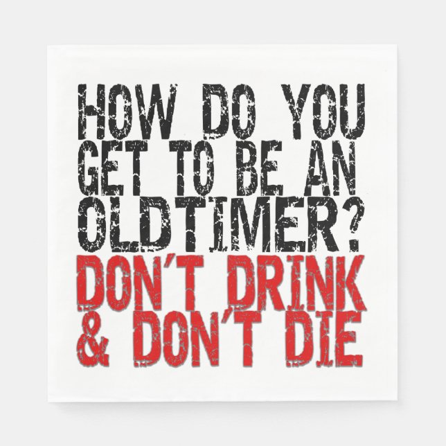 Servilleta De Papel Chiste de tiempo antiguo de recuperación (Anverso)