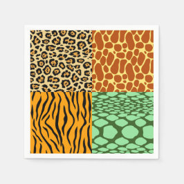 Servilleta De Papel Chita, jirafa, tigre y serpiente