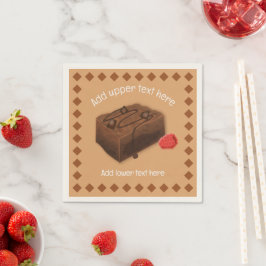 Servilleta De Papel Choc Brownie Square y Raspberry - tu evento en