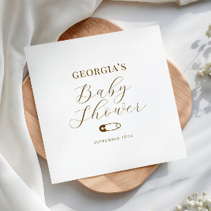 Servilleta De Papel Chocolate Brown Chic Baby Shower