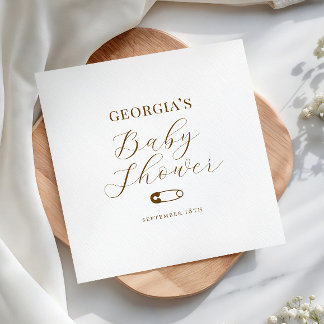 Servilleta De Papel Chocolate Brown Chic Baby Shower