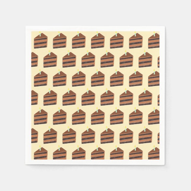 Servilleta De Papel Chocolate Cake Slice (Anverso)