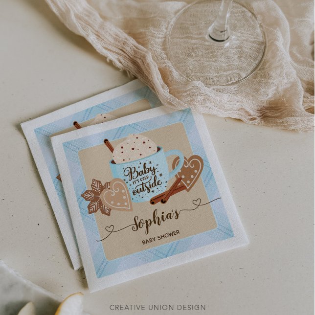 Servilleta De Papel Chocolate caliente Baby Shower Boy (Subido por el creador)