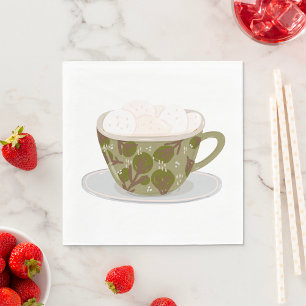 Servilleta De Papel Chocolate caliente con malvaviscos