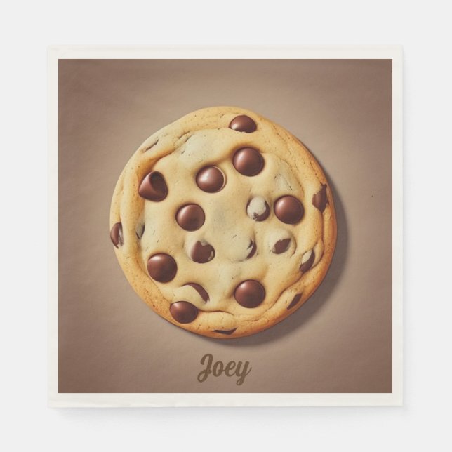 Servilleta De Papel Chocolate Chip Cookie Napkins AI Art (Anverso)