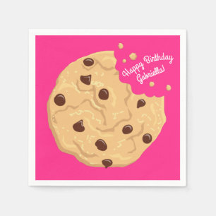 Servilleta De Papel Chocolate Chip Cookie Niños Primer Fiesta de cump