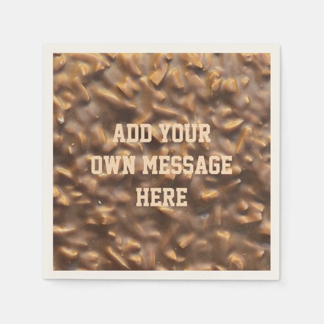 Servilleta De Papel Chocolate Chunky Personalizado Texto Personalizado (Anverso)