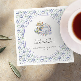 Servilleta De Papel Chocolate Floral Coqueta Fiesta de Despedida de So