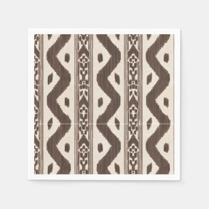 Servilleta De Papel Chocolate Ikat sobre Crema, Carrito de Barra Calie