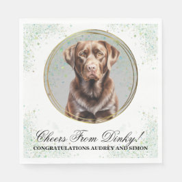 Servilleta De Papel Chocolate Lab Bodas Napkins con Perros Foto