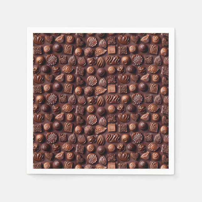 Servilleta De Papel Chocolate Lover Sweet Cute Cozy Modern Food  (Anverso)
