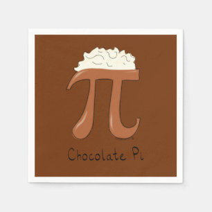 Servilleta De Papel Chocolate Pi Cute Math Pi Day Fiestas Napkins