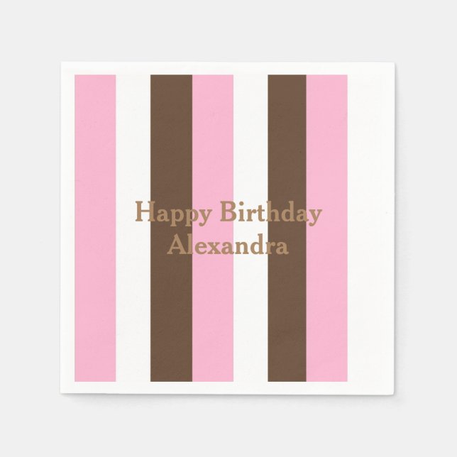 Servilleta De Papel Chocolate Rosa Vainilla (Anverso)