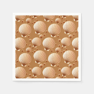 Servilleta De Papel Chocolate y conchas de marrón de cacao