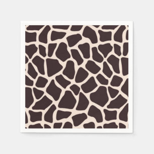 Servilleta De Papel Chocolate y Tan Giraffe