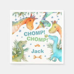 Servilleta De Papel ¡CHOMP personalizado! ¡CHOMP! Dinosaur Napkin