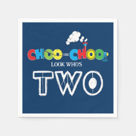 Servilleta De Papel Choo Choo Soy dos pañales Fiestas
