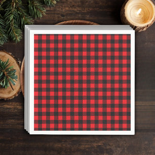 Servilleta De Papel ¡Chop Chop! Rustic Lumberjack Flannel Baby Shower