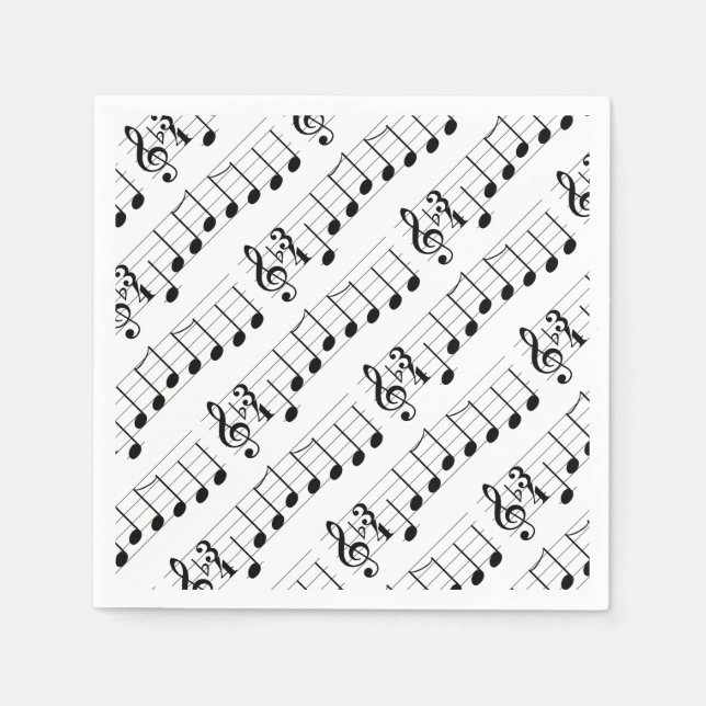Servilleta De Papel Chords We Wish a Merry Christmas Music Notes (Anverso)