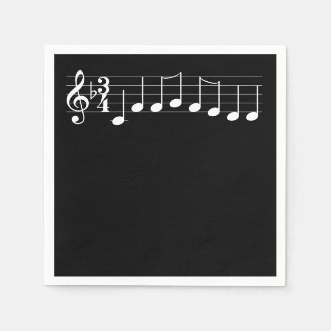 Servilleta De Papel Chords We Wish a Merry Christmas Music Notes (Anverso)