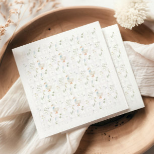 Servilleta De Papel Chorrada de Ganso Azul Vintage Floral Fiesta de Be
