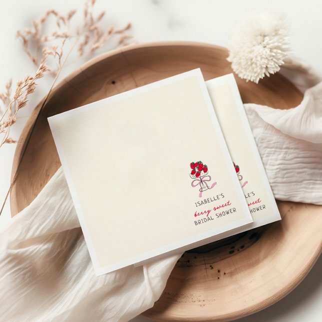 Servilleta De Papel Chorreada de Boda de Fresa Dulce de Baya (Subido por el creador)