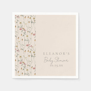 Servilleta De Papel Chorreada Floral Silvestre Caprichosa Ducha de Beb