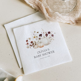 Servilleta De Papel Chorreo de flores silvestres para baby shower