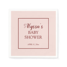 Chorreo Rosa Burdeos Baby Shower Tradicional