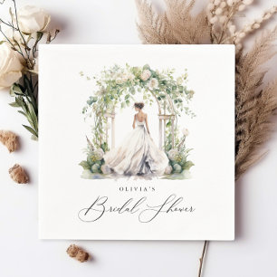 Servilleta De Papel Chorro de Acuarela Floral Bridal