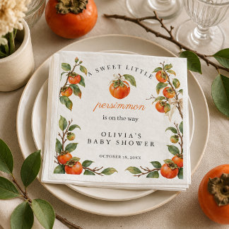 Servilleta De Papel Chorro de acuarela Persimmon Baby Shower Personali