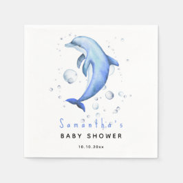 Servilleta De Papel Chorro de agua oceánico delfín baby shower