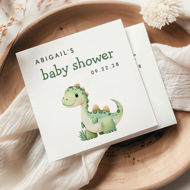 Servilleta De Papel Chorro de Bebé de Dinosaurio Verde Adorable (Subido por el creador)