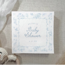 Chorro de bebé estampado floral vintage azul