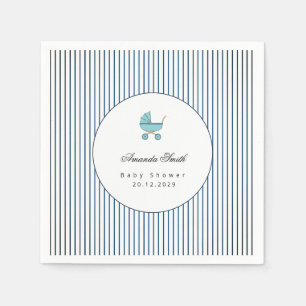Servilleta De Papel Chorro de Bebé Moderno y Minimalista Azul