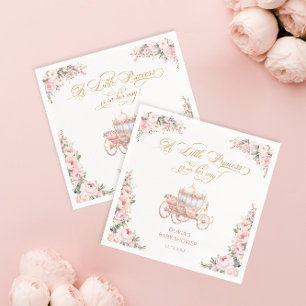 Servilleta De Papel Chorro de Bebé Princesa Elegante Rosa Floral