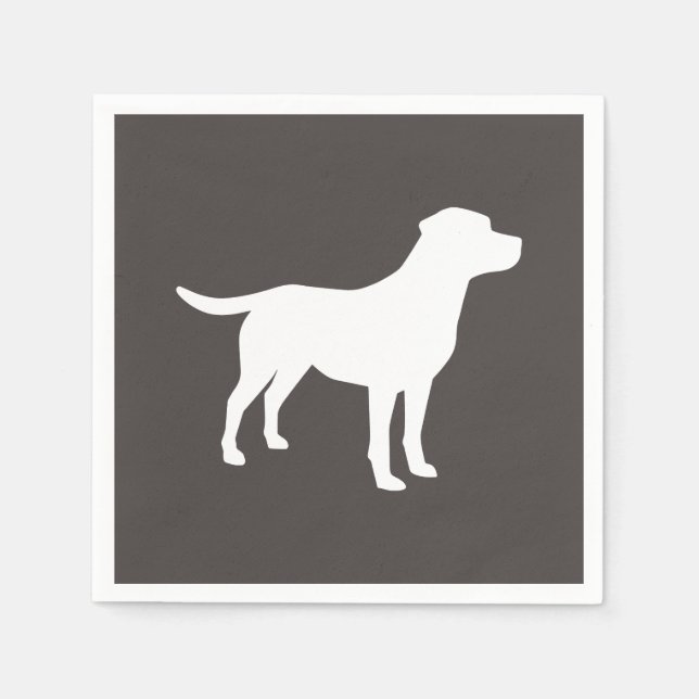 Servilleta De Papel Chorro de Labrador Shower para Bebé Lab Gris Neutr (Anverso)