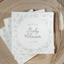 Chorro de toile salvia floral con festón para baby