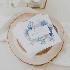 Servilleta De Papel Chorro Nupcial Floral Azul