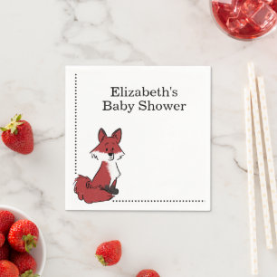 Servilleta De Papel Chorro Rojo Personalizado para Baby Shower