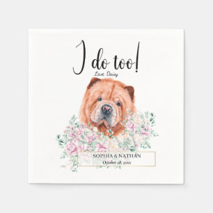 Servilleta De Papel Chow Chow Dog Boda Cocktail Napkins