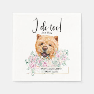 Servilleta De Papel Chow Chow Dog Boda Cocktail Napkins