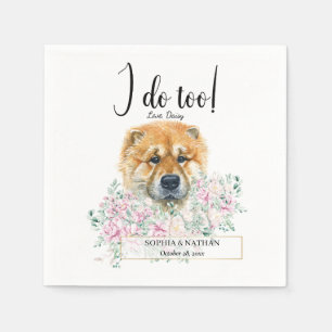 Servilleta De Papel Chow Chow Dog Boda Cocktail Napkins