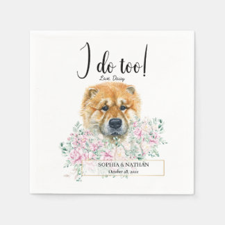 Servilleta De Papel Chow Chow Dog Boda Cocktail Napkins