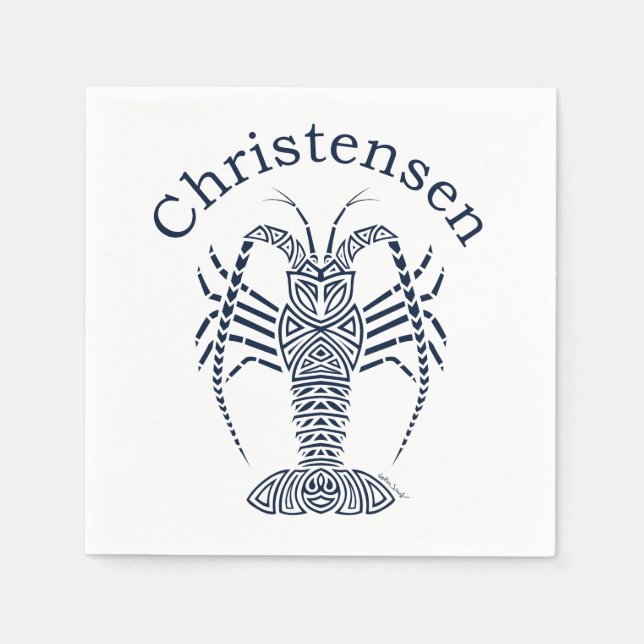 Servilleta De Papel Christensen Lobster (Anverso)