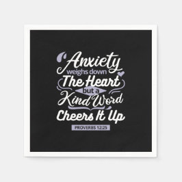 Servilleta De Papel Christian Encouragement Quote – Anxiety & Kindness